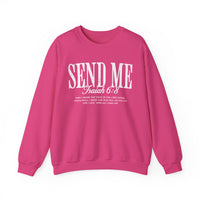 Send Me, Vintage - Faith – Gildan Heavy Blend | Trendy Women’s and Men's Soft Sweatshirt. Direct to Garment. Printed & Shipped in the USA. Unisex Sizes.