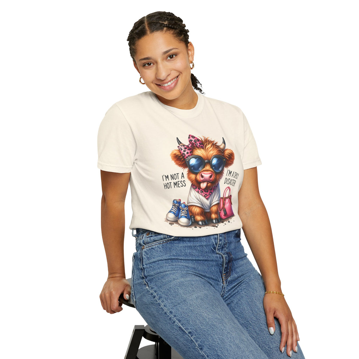 I'm Not a Hot Mess, I'm a Spicy Disaster - Comfort Colors | Trendy Women's T-Shirt. Direct to Garment. Printed & Shipped in the USA. Unisex Sizes.