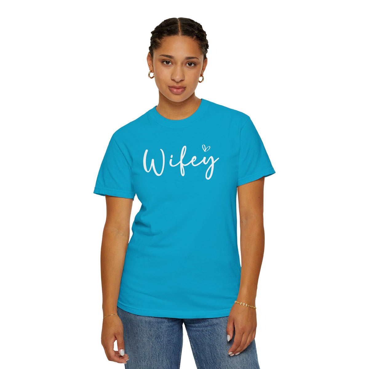 Wifey - Comfort Colors | Trendy Women's T-Shirt. Direct to Garment. Printed & Shipped in the USA. Unisex Sizes.