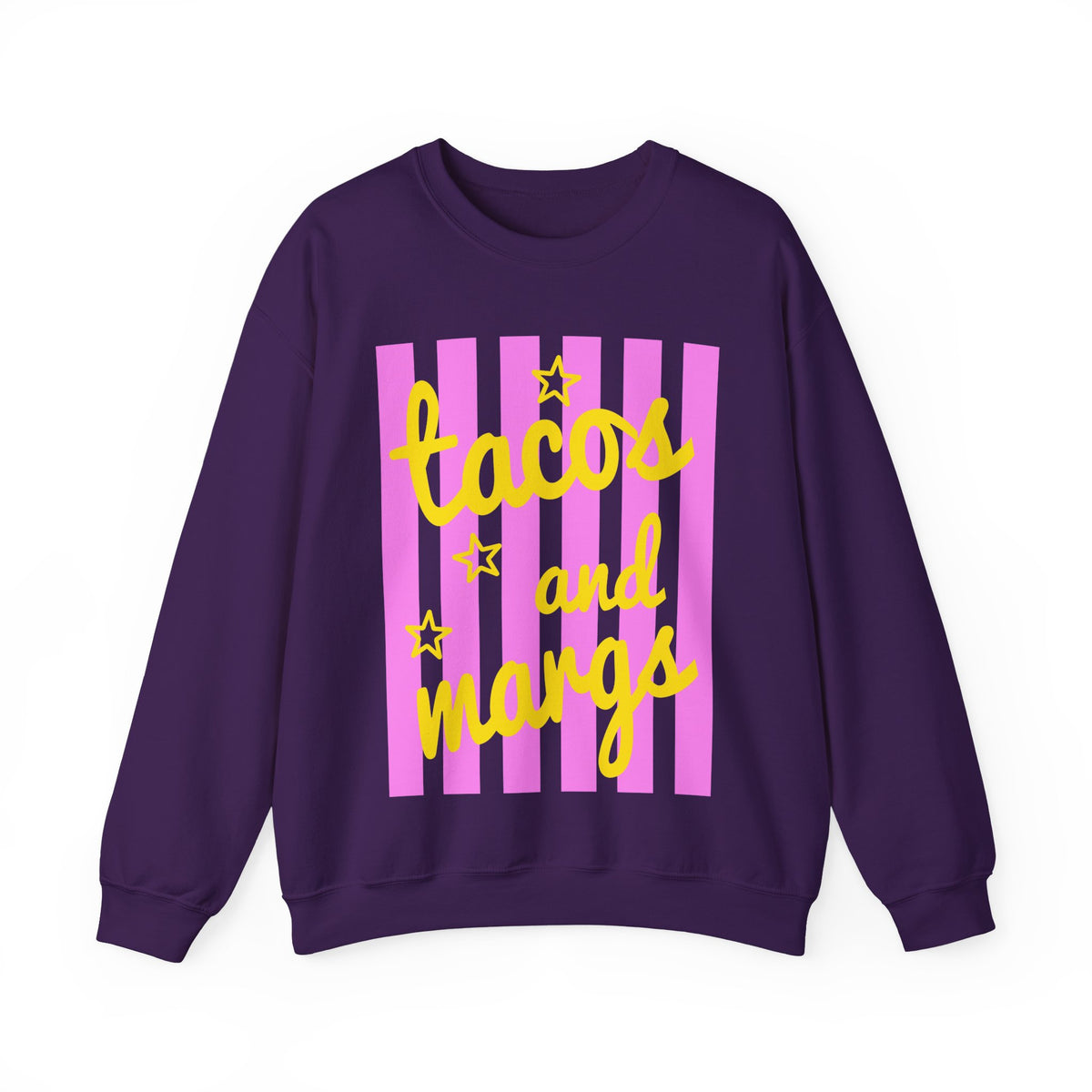 Tacos and Margs – Gildan Heavy Blend | Trendy Women’s Soft Sweatshirt. Direct to Garment. Printed & Shipped in the USA. Unisex Sizes.