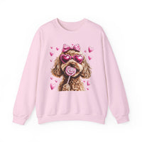 Goldendoodle Love – Gildan Heavy Blend | Trendy Women’s Soft Sweatshirt. Direct to Garment. Printed & Shipped in the USA. Unisex Sizes.