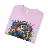 Gaming Headset I Can't Hear You, I'm Gaming - Comfort Colors | Trendy Men's And Women's T-Shirt. Direct to Garment. Printed & Shipped in the USA. Unisex Sizes.