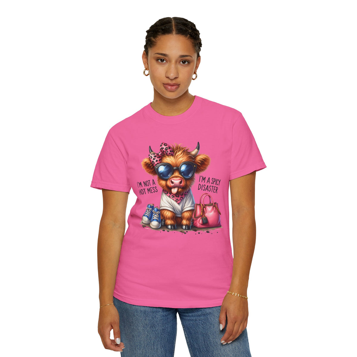I'm Not a Hot Mess, I'm a Spicy Disaster - Comfort Colors | Trendy Women's T-Shirt. Direct to Garment. Printed & Shipped in the USA. Unisex Sizes.