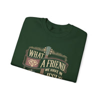 What a Friend We Have in Jesus, Guitar Vintage – Gildan Heavy Blend | Trendy Women’s Soft Sweatshirt. Direct to Garment. Printed & Shipped in the USA. Unisex Sizes.