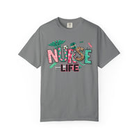Nurse Life Cute Preppy Healthcare - Comfort Colors | Trendy Women's T-Shirt. Direct to Garment. Printed & Shipped in the USA. Unisex Sizes.