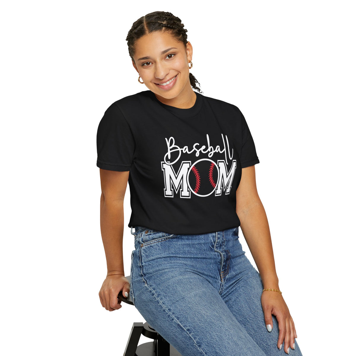 Baseball Mom - Comfort Colors | Trendy Women's T-Shirt. Direct to Garment. Printed & Shipped in the USA. Unisex Sizes.