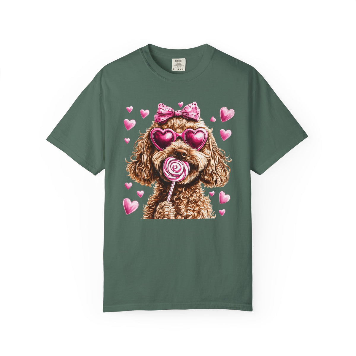 Goldendoodle Love - Comfort Colors | Trendy Women's T-Shirt. Direct to Garment. Printed & Shipped in the USA. Unisex Sizes.