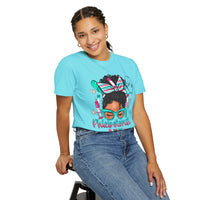 Phlebotomist Life, Messy Bun - Comfort Colors | Trendy Women's T-Shirt. Direct to Garment. Printed & Shipped in the USA. Unisex Sizes.