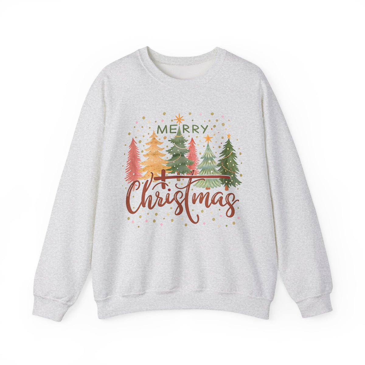 Merry ChrisTmas - Christian Faith – Gildan Heavy Blend | Trendy Women’s Soft Sweatshirt. Direct to Garment. Printed & Shipped in the USA. Unisex Sizes.