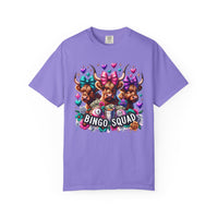 Cute Highland Cows Bingo Squad - Comfort Colors | Trendy Women's T-Shirt. Direct to Garment. Printed & Shipped in the USA. Unisex Sizes.