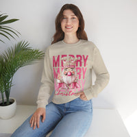 Merry Christmas - Cute Pink Bubblegum Nutcracker – Gildan Heavy Blend | Trendy Women’s Soft Sweatshirt. Direct to Garment. Printed & Shipped in the USA. Unisex Sizes.