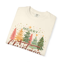 Merry ChrisTmas - Christian Faith - Comfort Colors | Trendy Women's T-Shirt. Direct to Garment. Printed & Shipped in the USA. Unisex Sizes.