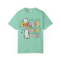 Blessed by God, Spoiled by Husband, Protect by Both - Comfort Colors | Trendy Women's T-Shirt. Direct to Garment. Printed & Shipped in the USA. Unisex Sizes.