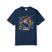 Gaming Headset I Can't Hear You, I'm Gaming - Comfort Colors | Trendy Men's And Women's T-Shirt. Direct to Garment. Printed & Shipped in the USA. Unisex Sizes.