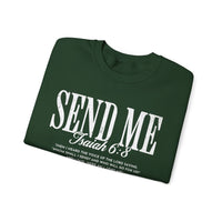 Send Me, Vintage - Faith – Gildan Heavy Blend | Trendy Women’s and Men's Soft Sweatshirt. Direct to Garment. Printed & Shipped in the USA. Unisex Sizes.
