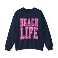 Beach Life – Gildan Heavy Blend | Trendy Men's & Women’s Soft Sweatshirt. Direct to Garment. Printed & Shipped in the USA. Unisex Sizes.