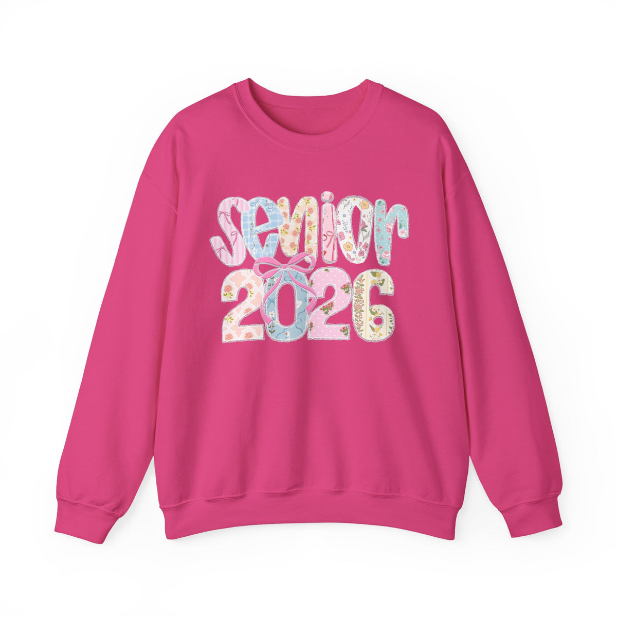 Class of 2026 Senior - Pink Coquette Bow – Gildan Heavy Blend | Trendy Women’s Soft Sweatshirt. Direct to Garment. Printed & Shipped in the USA. Unisex Sizes.