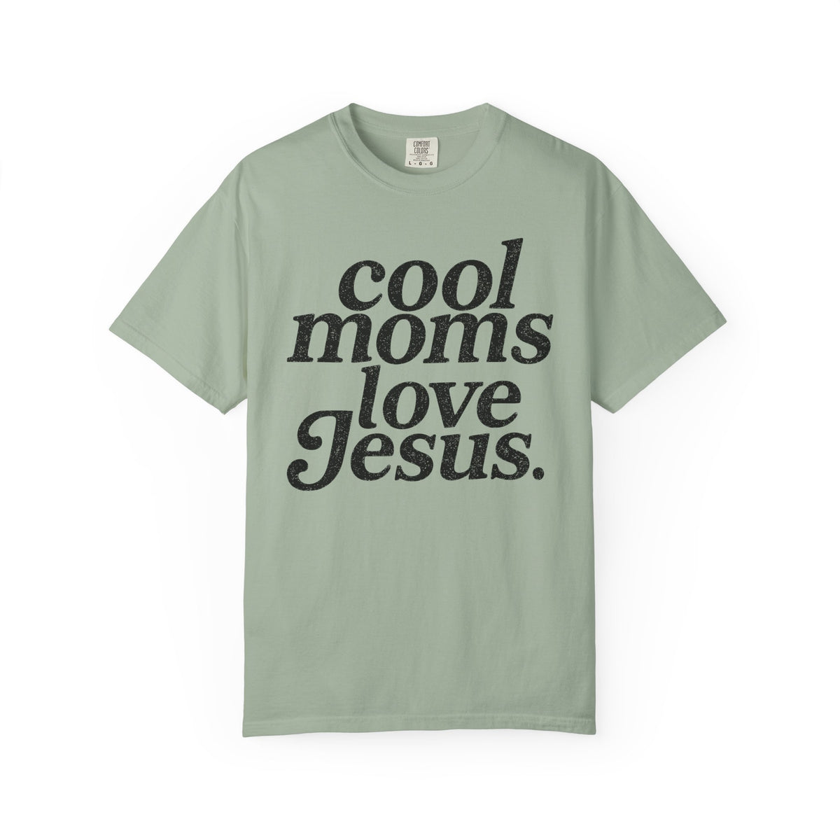 Cool Moms Love Jesus, Vintage - Comfort Colors | Trendy Women's T-Shirt. Direct to Garment. Printed & Shipped in the USA. Unisex Sizes.