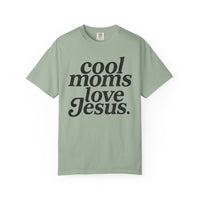 Cool Moms Love Jesus, Vintage - Comfort Colors | Trendy Women's T-Shirt. Direct to Garment. Printed & Shipped in the USA. Unisex Sizes.