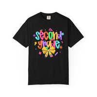 Coquette Second Grade Pencil Bow - Comfort Colors | Trendy Women's T-Shirt. Direct to Garment. Printed & Shipped in the USA. Unisex Sizes.