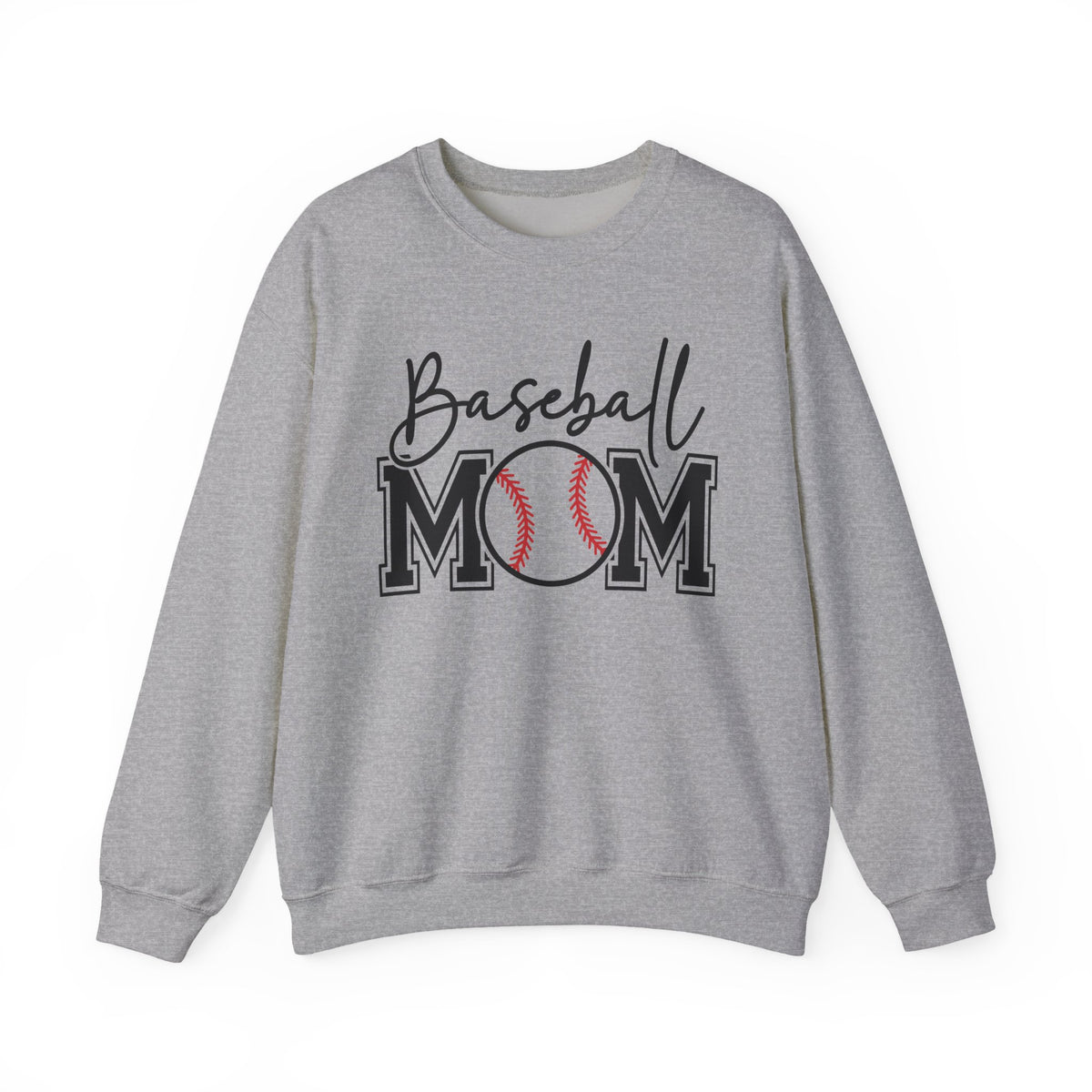 Baseball Mom – Gildan Heavy Blend | Trendy Women’s Soft Sweatshirt. Direct to Garment. Printed & Shipped in the USA. Unisex Sizes.