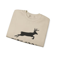 Fast Food Deer Hunting Humor Distressed – Gildan Heavy Blend | Trendy Men's and Women’s Soft Sweatshirt. Direct to Garment. Printed & Shipped in the USA. Unisex Sizes.