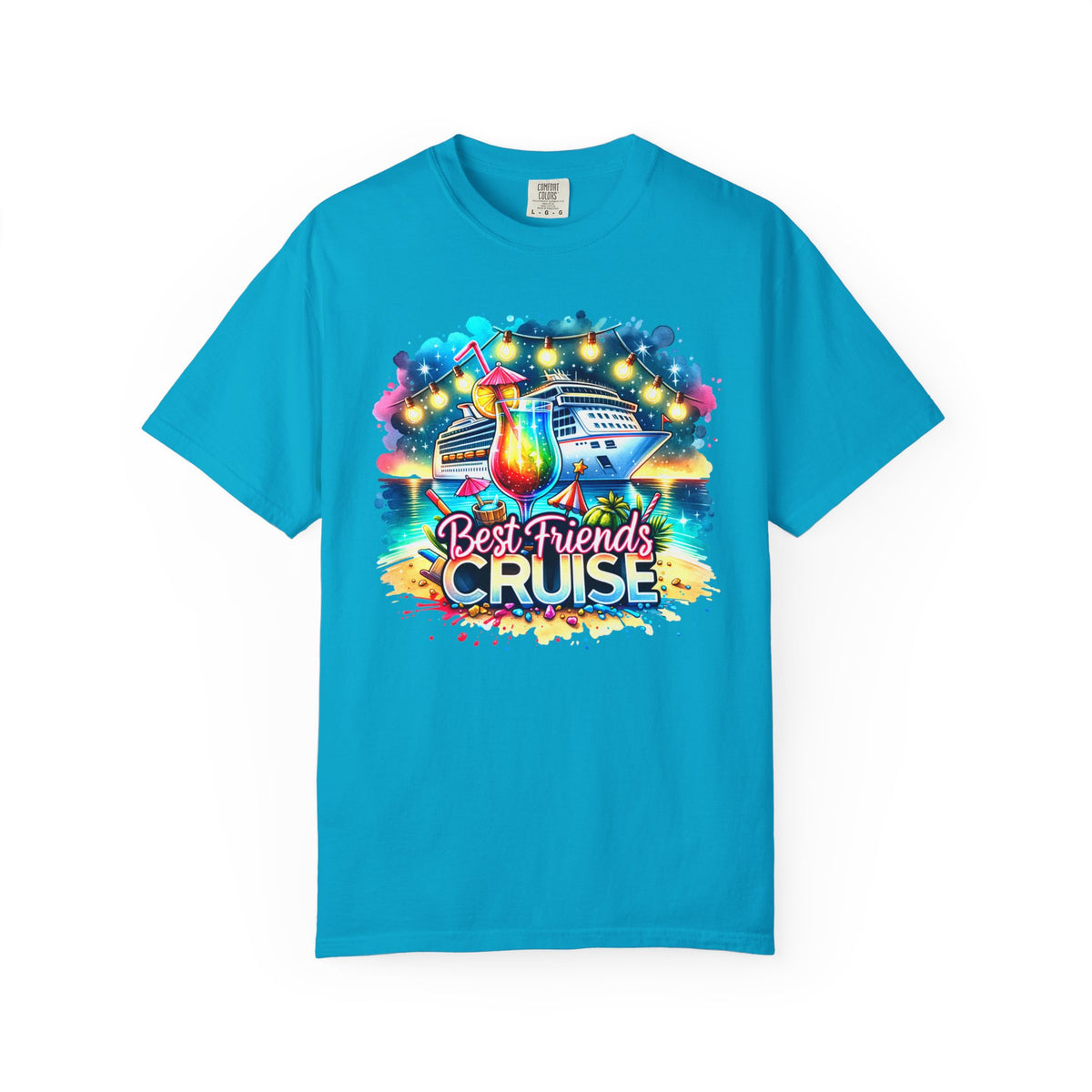 Best Friends Cruise - Comfort Colors | Trendy Women's T-Shirt. Direct to Garment. Printed & Shipped in the USA. Unisex Sizes.