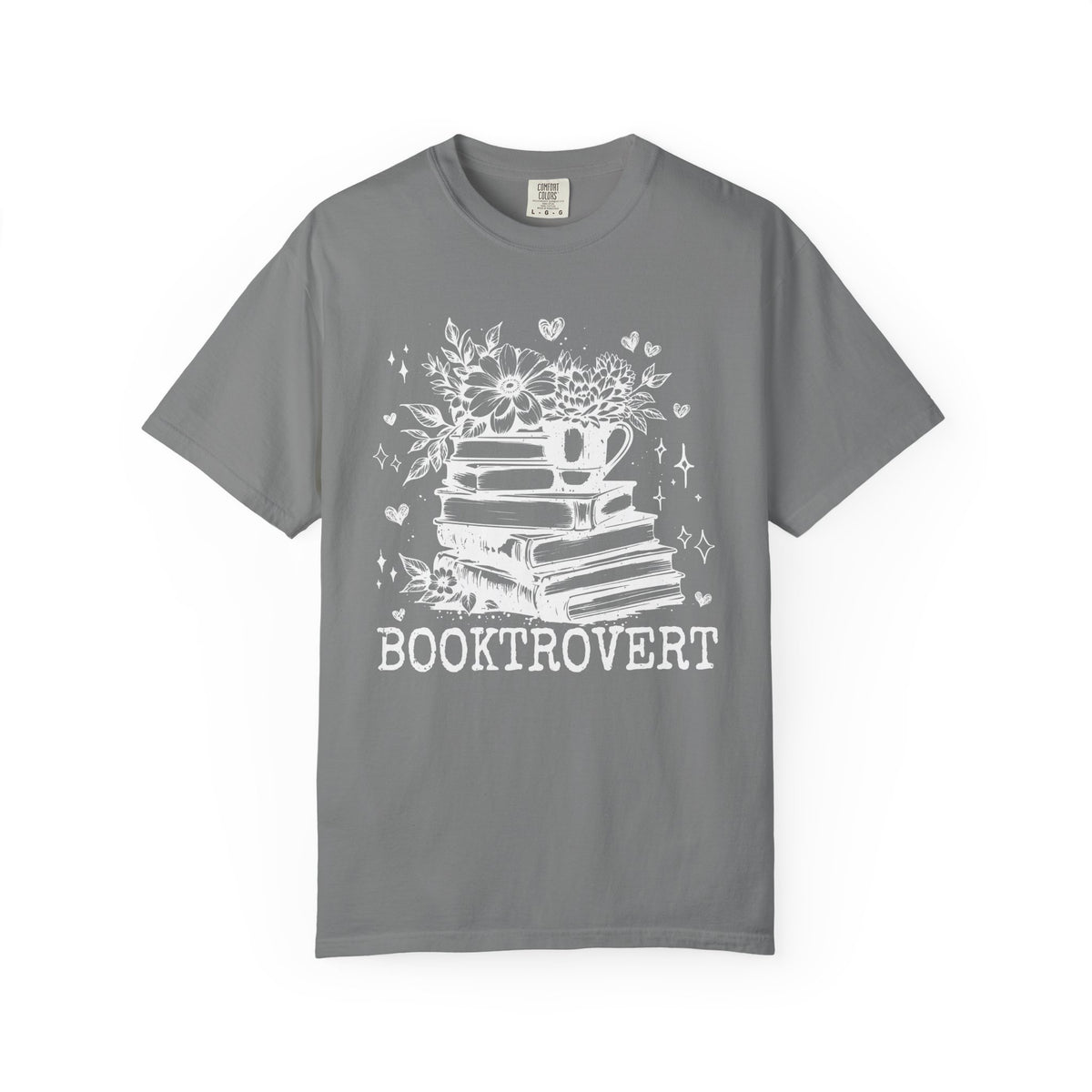 Booktrovert - Comfort Colors | Trendy Women's T-Shirt. Direct to Garment. Printed & Shipped in the USA. Unisex Sizes.