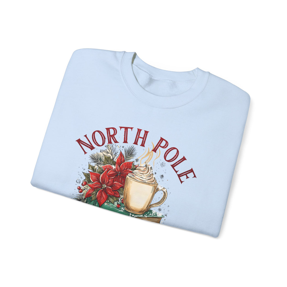 North Pole Book Club – Gildan Heavy Blend | Trendy Women’s Soft Sweatshirt. Direct to Garment. Printed & Shipped in the USA. Unisex Sizes.