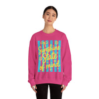 Sunshine State of Mind – Gildan Heavy Blend | Trendy Women’s Soft Sweatshirt. Direct to Garment. Printed & Shipped in the USA. Unisex Sizes.