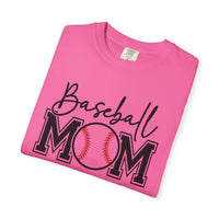 Baseball Mom - Comfort Colors | Trendy Women's T-Shirt. Direct to Garment. Printed & Shipped in the USA. Unisex Sizes.