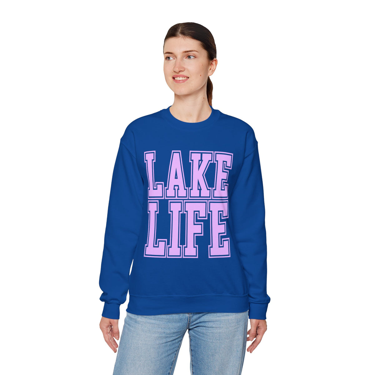Lake Life – Gildan Heavy Blend | Trendy Men's & Women’s Soft Sweatshirt. Direct to Garment. Printed & Shipped in the USA. Unisex Sizes.