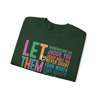 Let Them - Keep Shining – Gildan Heavy Blend | Trendy Women’s Soft Sweatshirt. Direct to Garment. Printed & Shipped in the USA. Unisex Sizes.