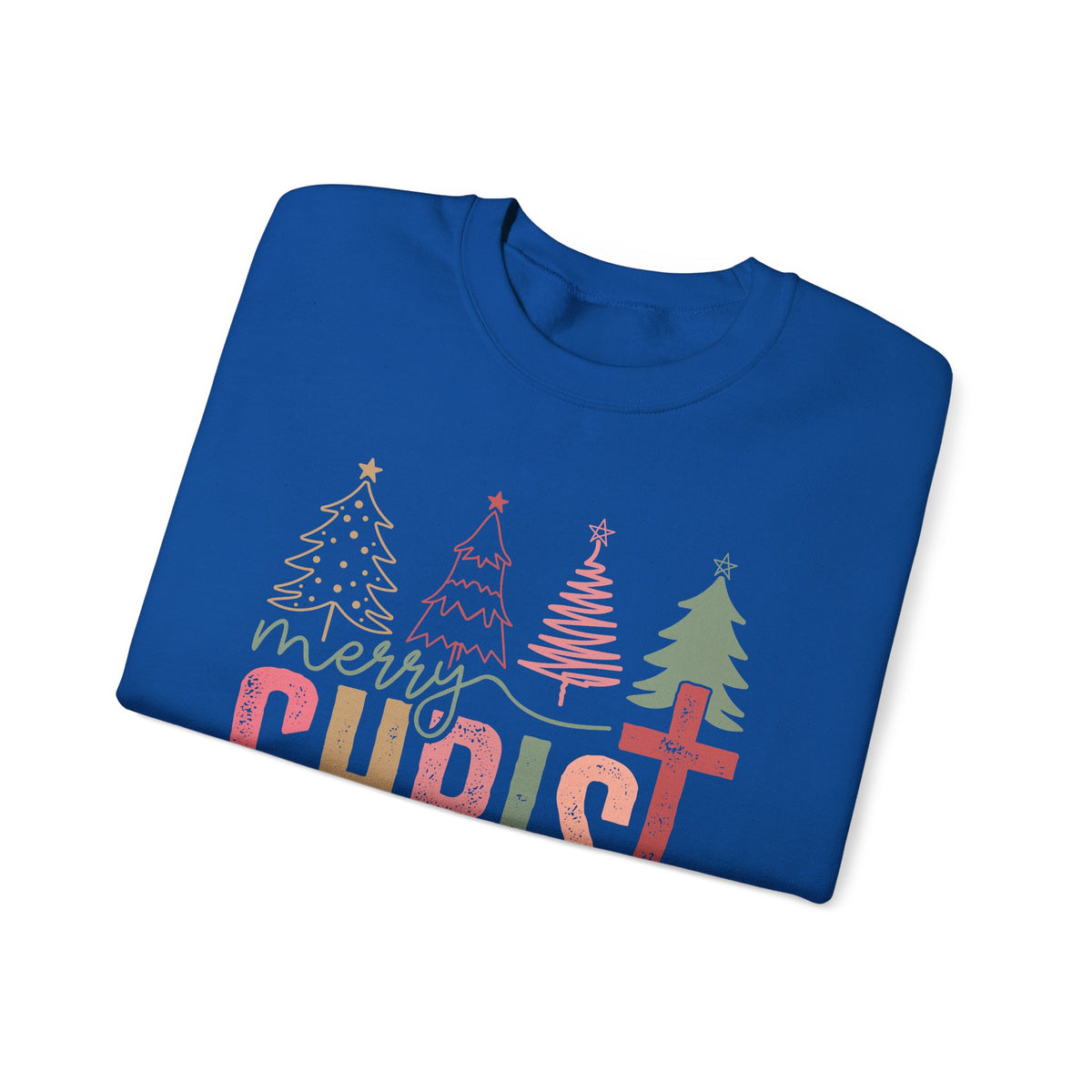 Merry ChrisTmas Christian Faith Graphic – Gildan Heavy Blend | Trendy Women’s Soft Sweatshirt. Direct to Garment. Printed & Shipped in the USA. Unisex Sizes.