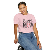 Baseball Mom - Comfort Colors | Trendy Women's T-Shirt. Direct to Garment. Printed & Shipped in the USA. Unisex Sizes.