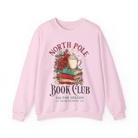North Pole Book Club – Gildan Heavy Blend | Trendy Women’s Soft Sweatshirt. Direct to Garment. Printed & Shipped in the USA. Unisex Sizes.