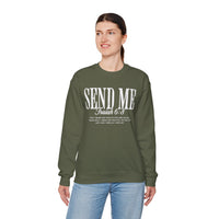 Send Me, Vintage - Faith – Gildan Heavy Blend | Trendy Women’s and Men's Soft Sweatshirt. Direct to Garment. Printed & Shipped in the USA. Unisex Sizes.