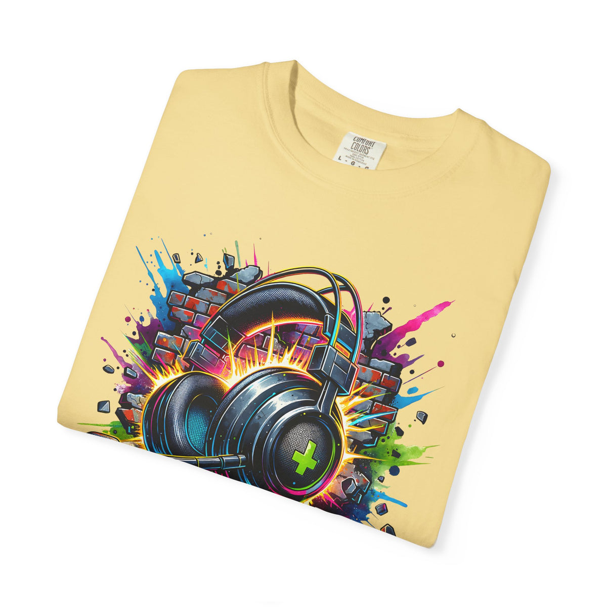 Gaming Headset I Can't Hear You, I'm Gaming - Comfort Colors | Trendy Men's And Women's T-Shirt. Direct to Garment. Printed & Shipped in the USA. Unisex Sizes.