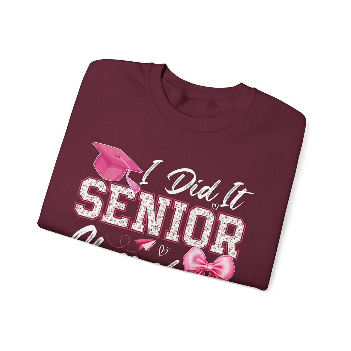Class of 2026 I Did It Senior Coquette Bow Graduation – Gildan Heavy Blend | Trendy Women’s Soft Sweatshirt. Direct to Garment. Printed & Shipped in the USA. Unisex Sizes.