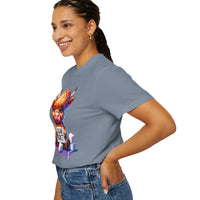Sugar Addict Highland Cow - Comfort Colors | Trendy Women's T-Shirt. Direct to Garment. Printed & Shipped in the USA. Unisex Sizes.