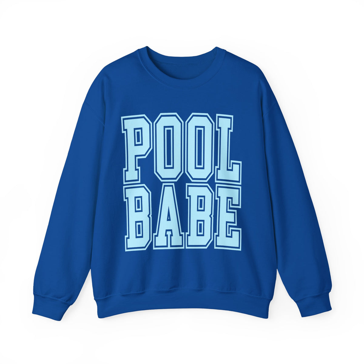 Pool Babe – Gildan Heavy Blend | Trendy Women’s Soft Sweatshirt. Direct to Garment. Printed & Shipped in the USA. Unisex Sizes.