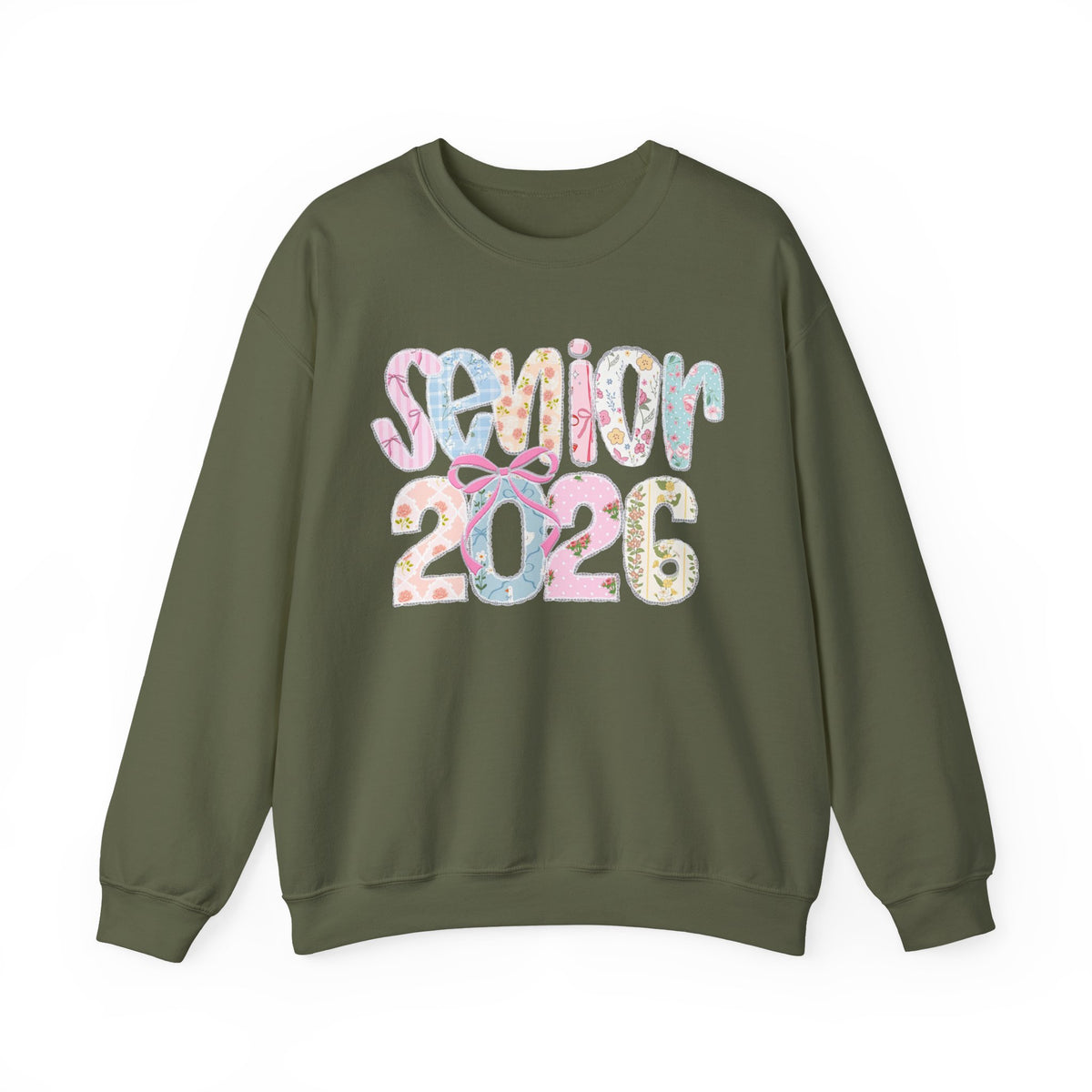 Class of 2026 Senior - Pink Coquette Bow – Gildan Heavy Blend | Trendy Women’s Soft Sweatshirt. Direct to Garment. Printed & Shipped in the USA. Unisex Sizes.