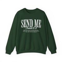 Send Me, Vintage - Faith – Gildan Heavy Blend | Trendy Women’s and Men's Soft Sweatshirt. Direct to Garment. Printed & Shipped in the USA. Unisex Sizes.