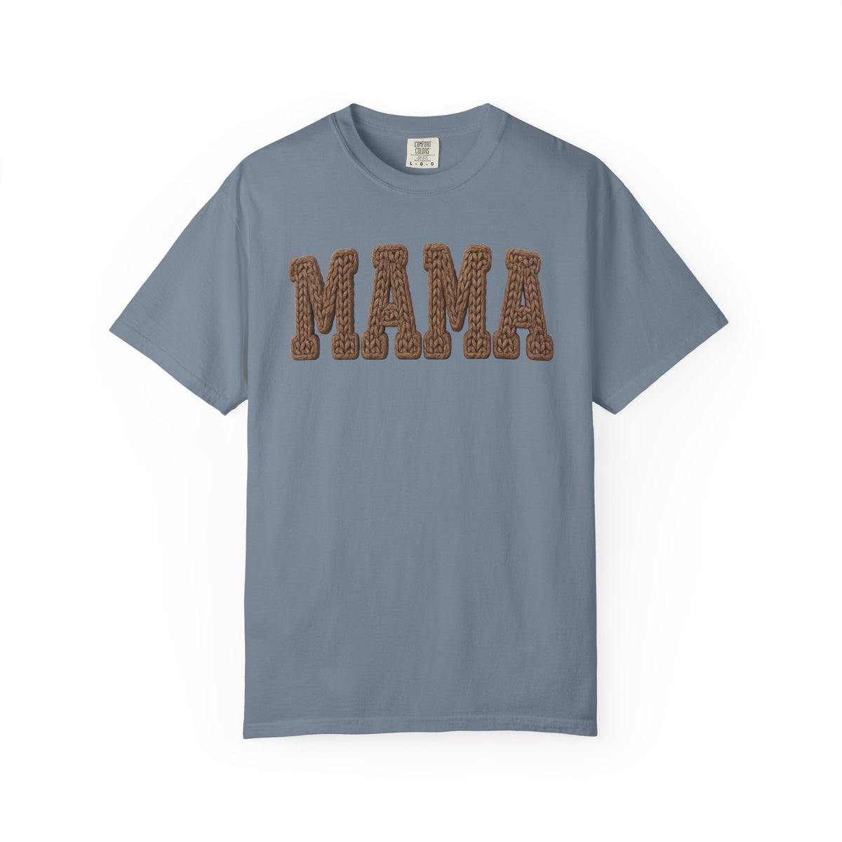 Mama, Faux Knit - Comfort Colors | Trendy Women's T-Shirt. Direct to Garment. Printed & Shipped in the USA. Unisex Sizes.
