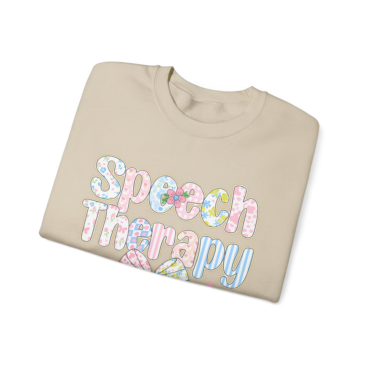 Speech Therapy - Pink Blue Coquette – Gildan Heavy Blend | Trendy Women’s Soft Sweatshirt. Direct to Garment. Printed & Shipped in the USA. Unisex Sizes.