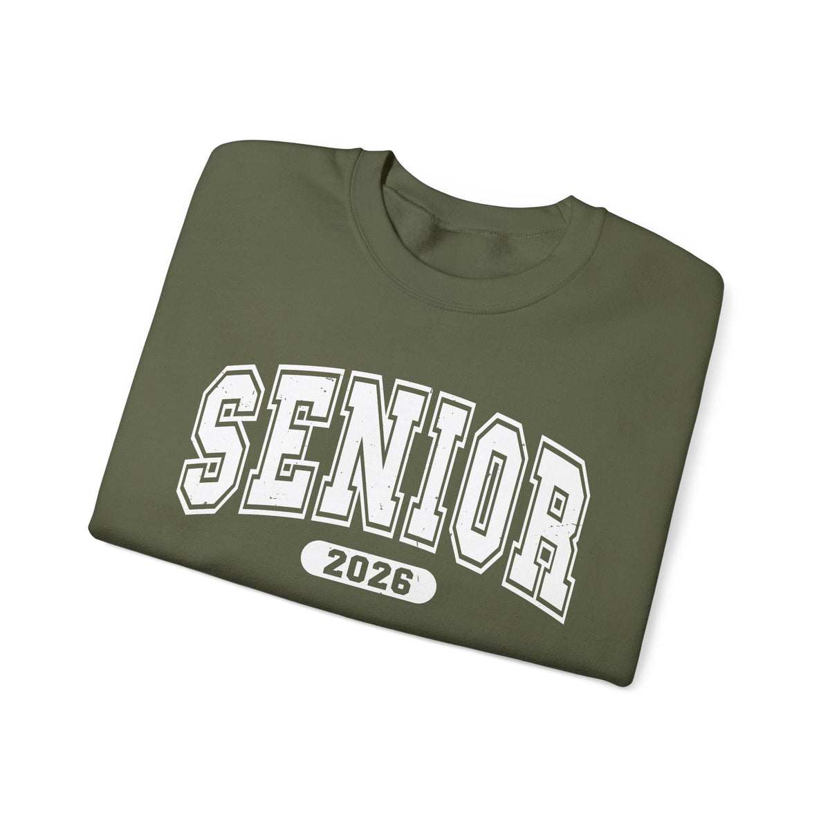 Senior 2026, Varsity – Gildan Heavy Blend | Trendy Women’s and Men's Soft Sweatshirt. Direct to Garment. Printed & Shipped in the USA. Unisex Sizes.