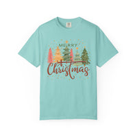 Merry ChrisTmas - Christian Faith - Comfort Colors | Trendy Women's T-Shirt. Direct to Garment. Printed & Shipped in the USA. Unisex Sizes.
