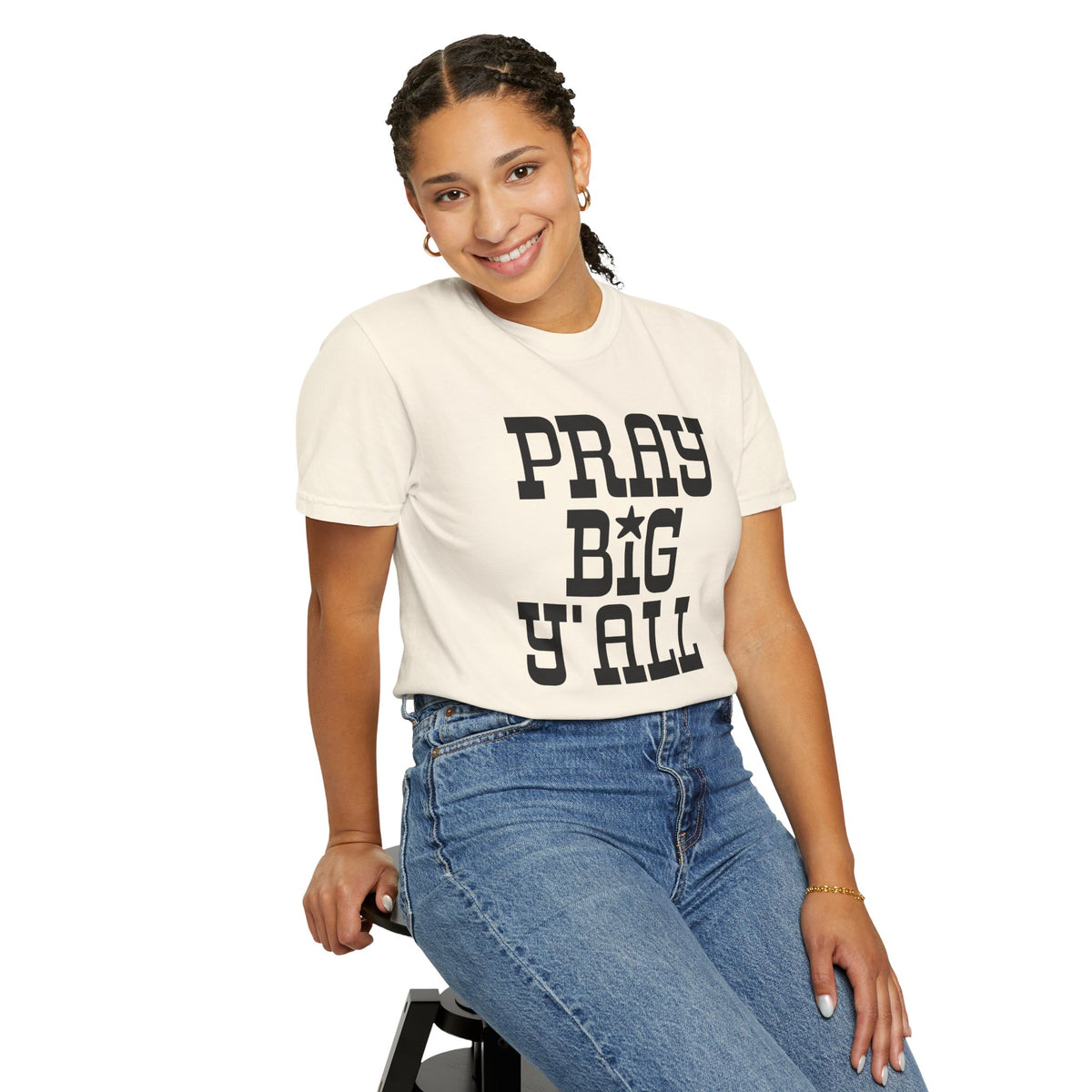Pray Big Y'all - Comfort Colors | Trendy Women's and Men's T-Shirt. Direct to Garment. Printed & Shipped in the USA. Unisex Sizes.
