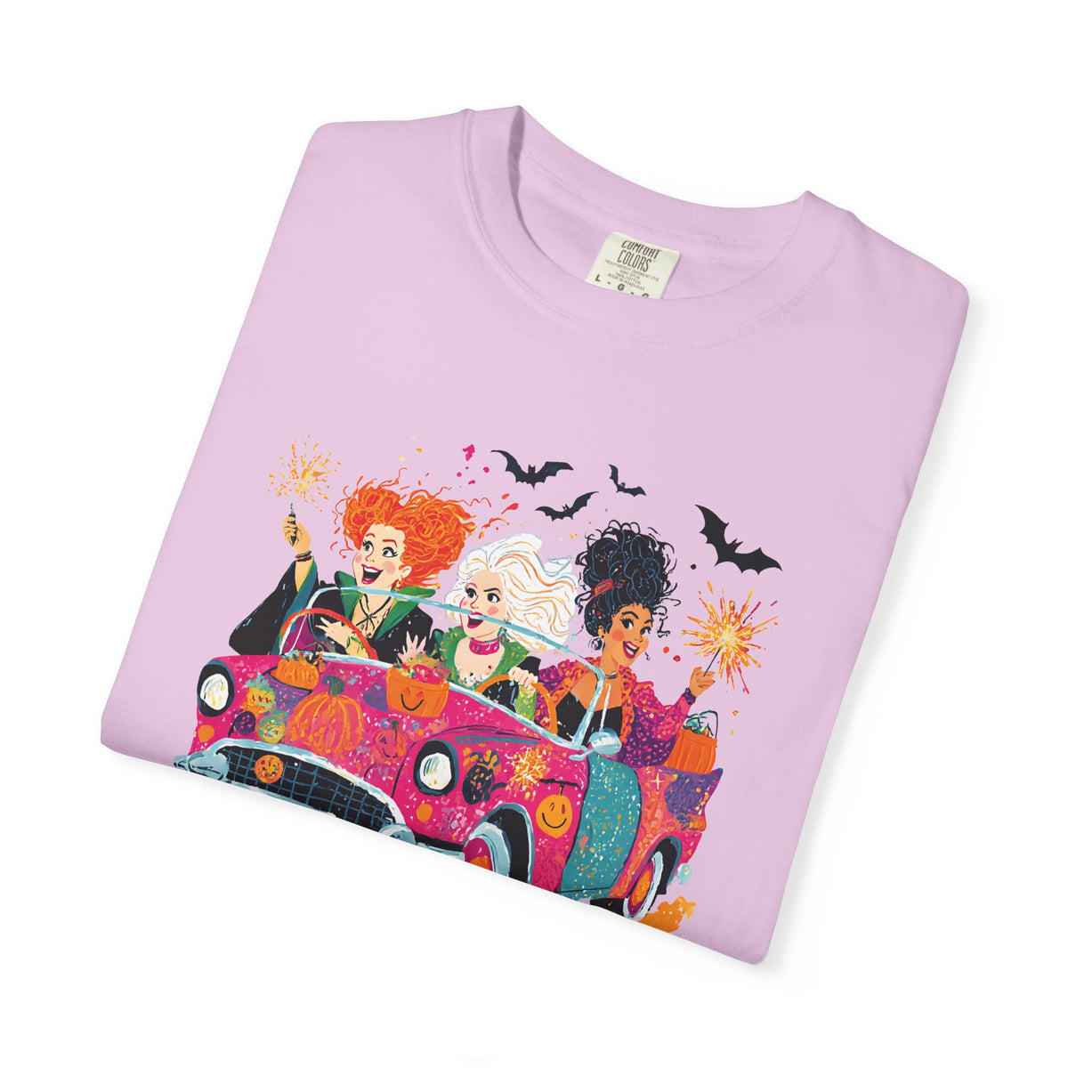 Witch Way to the Party? - Comfort Colors | Trendy Women's T-Shirt. Direct to Garment. Printed & Shipped in the USA. Unisex Sizes.