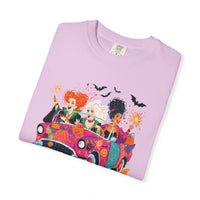 Witch Way to the Party? - Comfort Colors | Trendy Women's T-Shirt. Direct to Garment. Printed & Shipped in the USA. Unisex Sizes.
